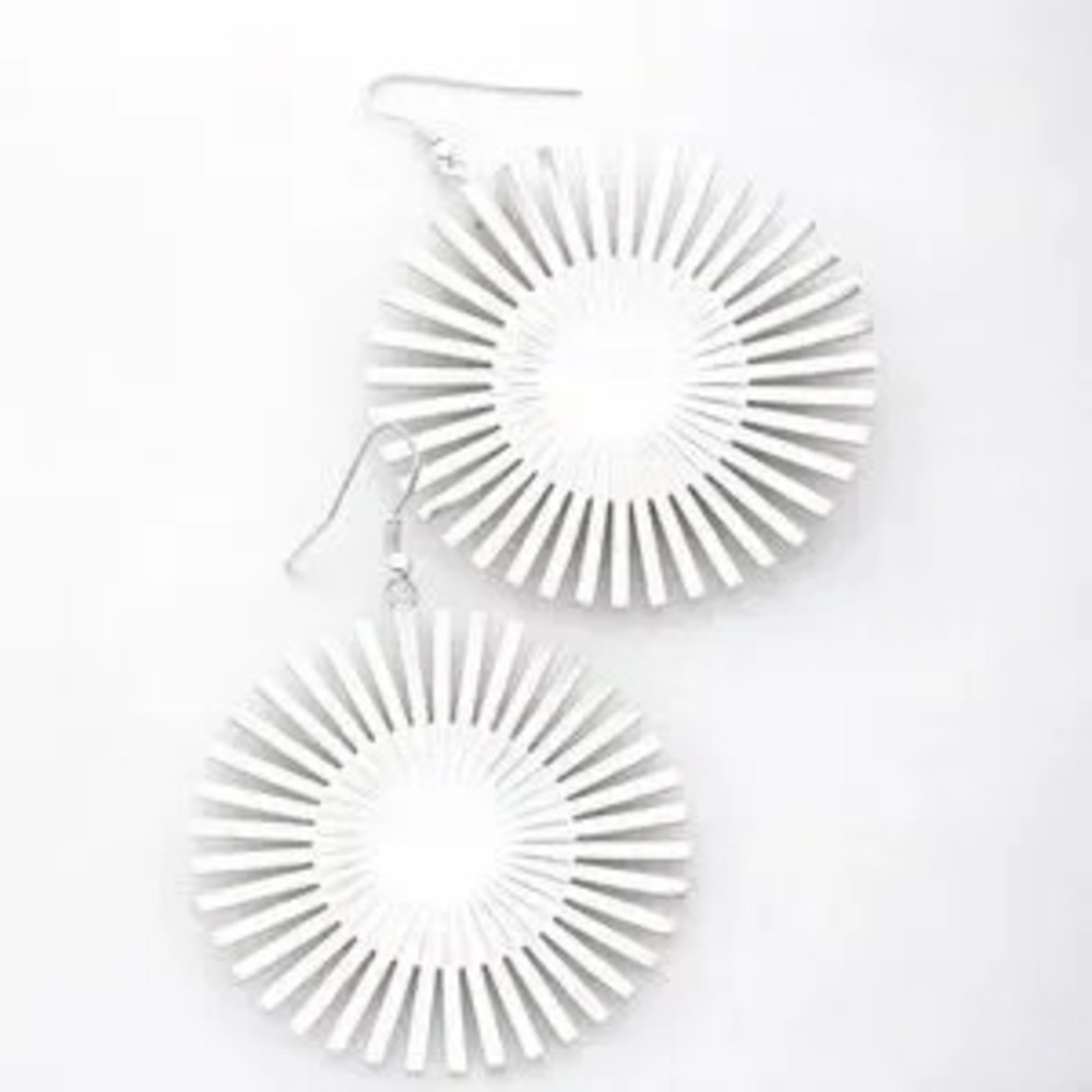 Silver Disc Earrings (3111)